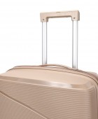 Βαλίτσα Καμπίνας Με Προέκταση AMBER (55x38x20-25cm) Μόκα AM1018 Καμπίνας