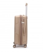 Βαλίτσα Καμπίνας Με Προέκταση AMBER (55x38x20-25cm) Μόκα AM1018 Καμπίνας