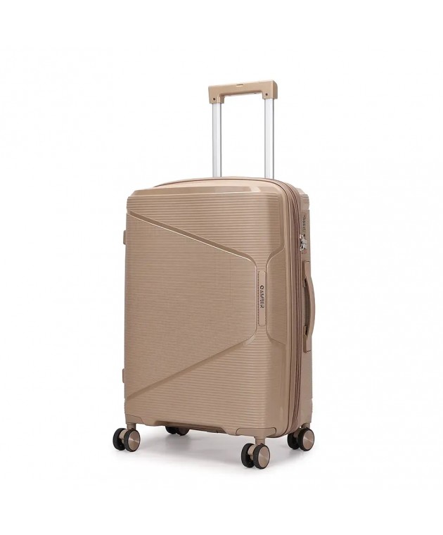 Βαλίτσα Καμπίνας Με Προέκταση AMBER (55x38x20-25cm) Μόκα AM1018 Καμπίνας