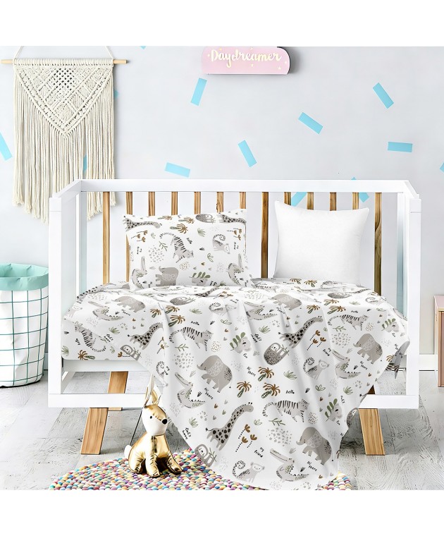 ΣΕΤ ΣΕΝΤΟΝΙΑ ΚΟΥΝΙΑΣ JUNGLE PRIME LINE BABY (120X170) Βρεφικά Σετ Σεντόνια