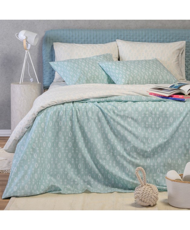 ΣΕΤ ΣΕΝΤΟΝΙΑ ΥΠΕΡΔΙΠΛΑ (Λ) RIVER AQUA CASUAL LINE (160Χ200+32) Σεντόνια Υπέρδιπλα