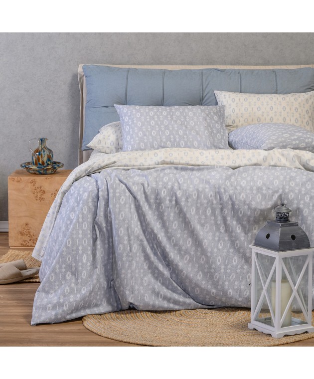 ΣΕΤ ΣΕΝΤΟΝΙΑ ΥΠΕΡΔΙΠΛΑ (Λ) RIVER LIGHT GREY CASUAL LINE (160Χ200+32) Σεντόνια Υπέρδιπλα
