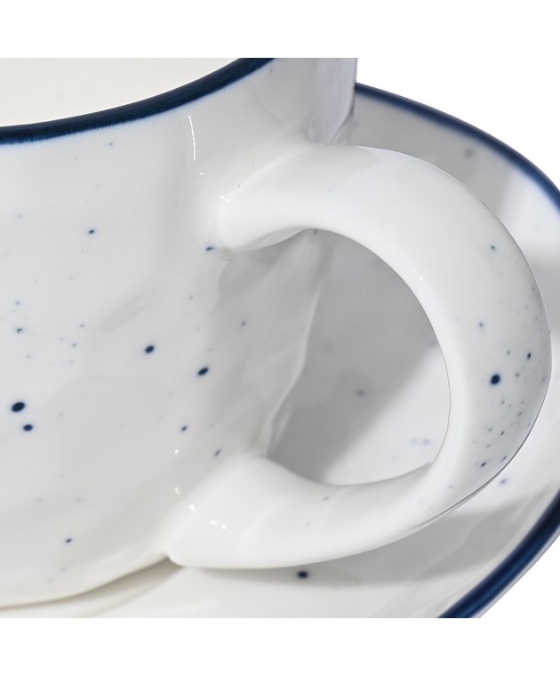 ESTIA ΦΛΥΤΖΑΝΙ ΚΑΦΕ PEBBLES ΠΟΡΣΕΛΑΝΗ 120ml ΜΕ ΠΙΑΤΑΚΙ Φλυτζάνια