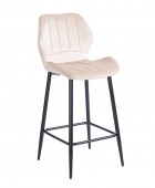 DYLAN BEIGE VELVET ΥΦΑΣΜΑ 65εκ. ΣΚΑΜΠΟ ΜΕΤΑΛΛΙΚΟ 46X45X65-95εκ. Σκαμπό