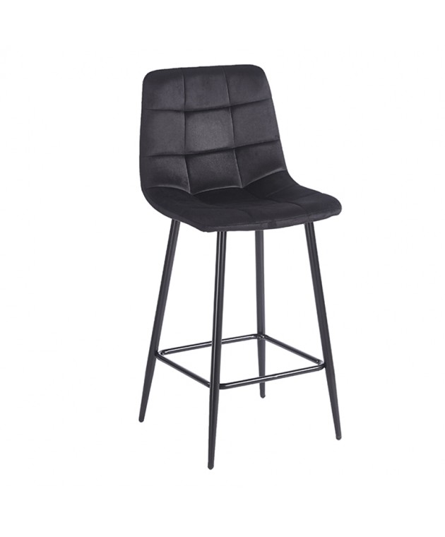 NORA BLACK VELVET ΥΦΑΣΜΑ 65εκ. ΣΚΑΜΠΟ ΜΕΤΑΛΛΙΚΟ 45X41X65-99εκ. Σκαμπό