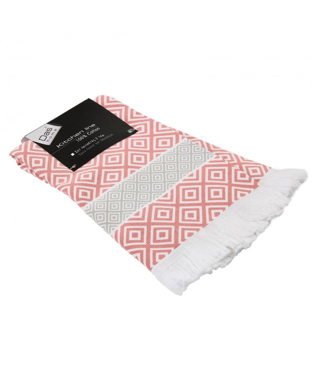 DAS HOME ΣΕΤ ΠΟΤΗΡΟΠΑΝΑ 2ΤΜΧ 30Χ50 0893 GREY, NUDE Ποτηρόπανα