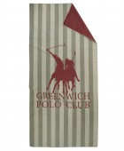 GREENWICH POLO CLUB ΠΕΤΣΕΤΑ ΘΑΛΑΣΣΗΣ 80Χ170 ESSENTIAL 5218 CORAL, GREEN Πετσέτες Θαλάσσης 