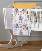 GREENWICH POLO CLUB ΣΕΤ ΣΕΝΤΟΝΙΑ ΛΙΚΝΟΥ ESSENTIAL 8861 CREAM, GREY 70Χ120 Βρεφικά Σεντόνια Λίκνου-Καλαθούνας