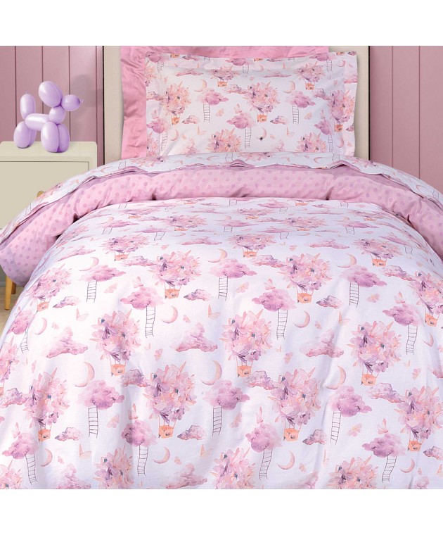 GREENWICH POLO CLUB ΣΕΤ ΣΕΝΤΟΝΙΑ ΜΟΝΑ ESSENTIAL 8864 PINK 170Χ260 Μονά