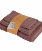 DAS HOME ΣΕΤ ΠΕΤΣΕΤΕΣ 3ΤΕΜΑΧΙΩΝ BEST 0879 DARK NUDE Σετ πετσέτες Mπάνιου