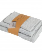 DAS HOME ΣΕΤ ΠΕΤΣΕΤΕΣ 3ΤΕΜΑΧΙΩΝ BEST 0881 GREY Σετ πετσέτες Mπάνιου