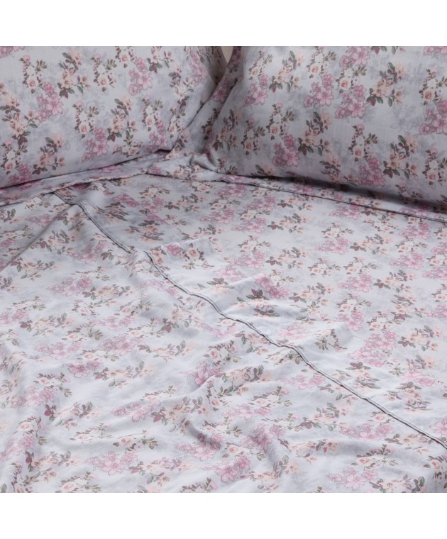 DAS HOME ΣΕΝΤΟΝΙΑ ΣΕΤ ΥΠΕΡΔΙΠΛΑ EXECUTIVE 1724 LIGHT GREY, PINK 240Χ260 Σεντόνια Υπέρδιπλα