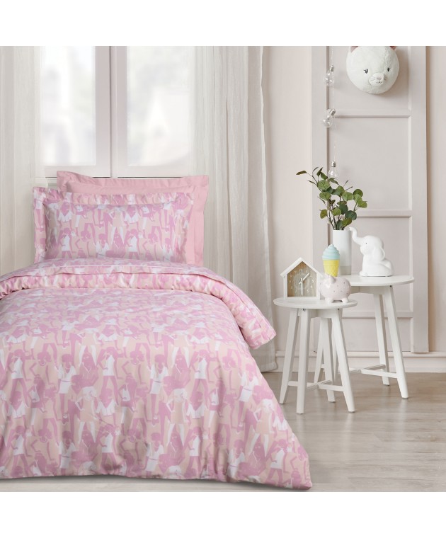 DAS KIDS ΣΕΤ ΣΕΝΤΟΝΙΑ ΜΟΝΑ 4987 PINK 170X260 ΝΕΕΣ ΑΦΙΞΕΙΣ