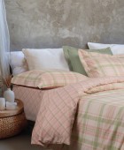 DAS HOME ΣΕΤ ΣΕΝΤΟΝΙΑ ΜΟΝΑ ΜΕ ΛΑΣΤΙΧΟ CASUAL 5443 MINT, PINK 120X200+35 Σεντόνια Μονά