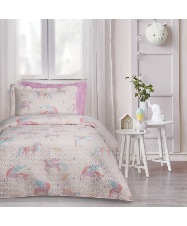 DAS KIDS ΚΟΥΒΕΡΛΙ ΜΟΝΟ 4981 PINK 160Χ240 Παιδικά Κουβερλί