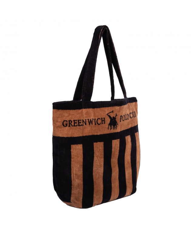 GREENWICH POLO CLUB ΤΣΑΝΤΑ ΘΑΛΑΣΣΗΣ 55Χ40 ESSENTIAL 5233 BROWN Πετσέτες Θαλάσσης 