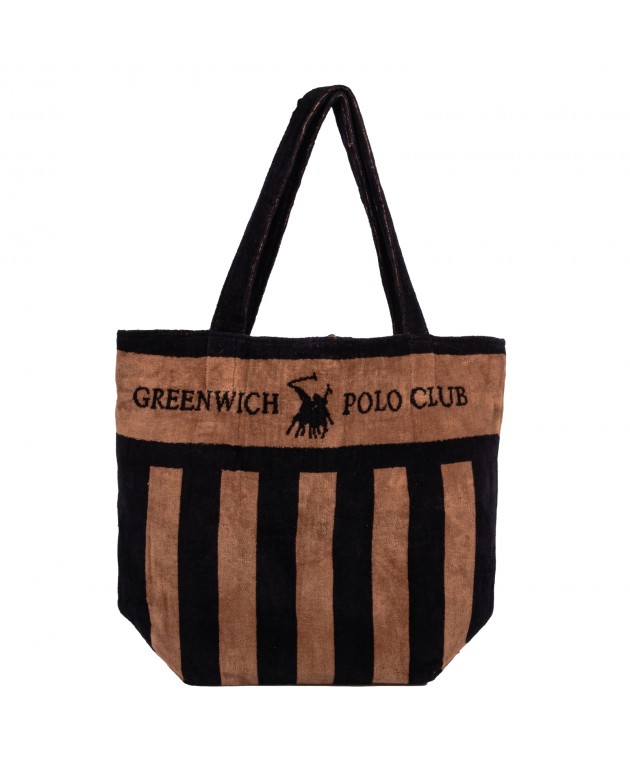 GREENWICH POLO CLUB ΤΣΑΝΤΑ ΘΑΛΑΣΣΗΣ 55Χ40 ESSENTIAL 5233 BROWN Πετσέτες Θαλάσσης 