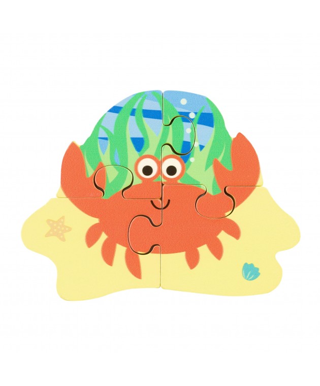 Μικρό Παζλ Καβουράκι Sea Life Orange Tree Toys (FSC®) Παζλ
