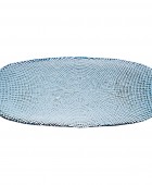 ESTIA ΔΙΣΚΟΣ ΣΕΡΒΙΡΙΣΜΑΤΟΣ  ROCHE ΓΥΑΛΙΝΟΣ 42x17x2cm ΜΠΛΕ Πιατέλες