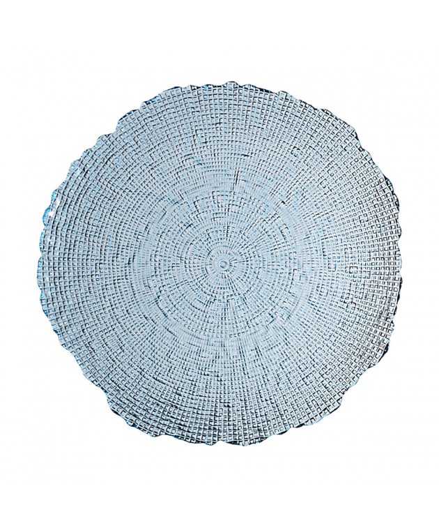  ΠΙΑΤΕΛΑ ΣΕΡΒΙΡΙΣΜΑΤΟΣ ROCHE ΓΥΑΛΙΝΗ 32x2.9cm ΜΠΛΕ  Πιατέλες