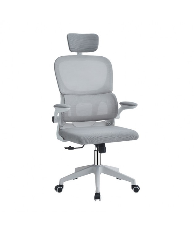 A9935 WHITE/GREY MESH ΚΑΡΕΚΛΑ ΓΡΑΦΕΙΟΥ 62Χ64Χ42-114/52-125εκ. Καρέκλες Γραφείου