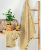 Σετ Πετσέτες (30X50, 50X90, 70X140) ROS BEIGE Σετ πετσέτες Mπάνιου