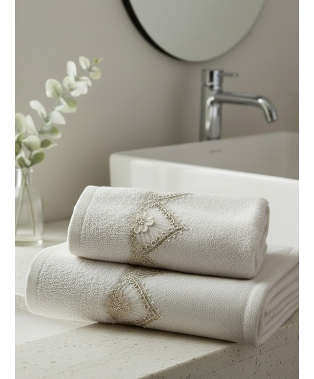 Σετ Πετσέτες Towels Collection PENTE CREAM