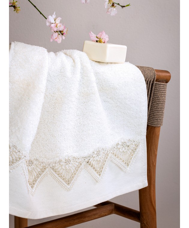 Σετ Πετσέτες Towels Collection PENTE WHITE Νυφικές Πετσέτες