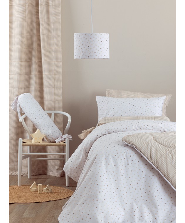 Σεντόνι Μονό 170x260 BB100 (Καρό) BEIGE Χωρίς Λάστιχο Μεμονωμένα
