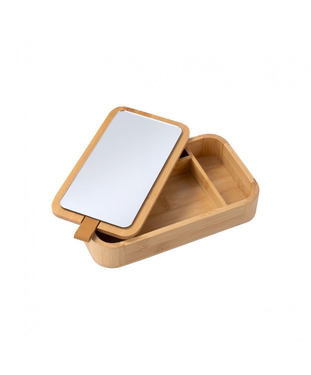 ESTIA ΚΟΥΤΙ ΟΡΓΑΝΩΣΗΣ ΚΑΙ ΑΠΟΘΗΚΕΥΣΗΣ BAMBOO ESSENTIALS ΜΕ ΚΑΘΡΕΦΤΗ 23x13,50x4cm Διακοσμητικά Καλάθια-Κουτιά