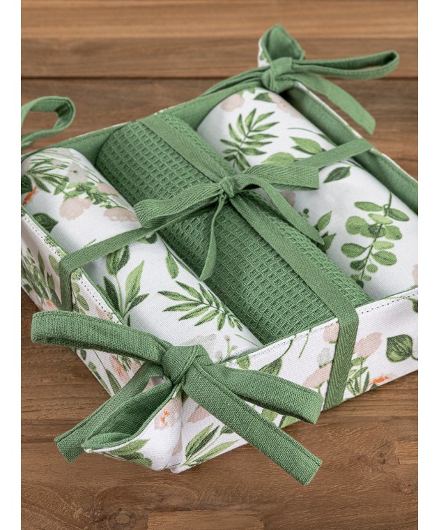 Σετ 3 Πετσέτες Κουζίνας Kitchen Towels 40x70 με καλάθι MH900 Πετσέτες Kουζίνας