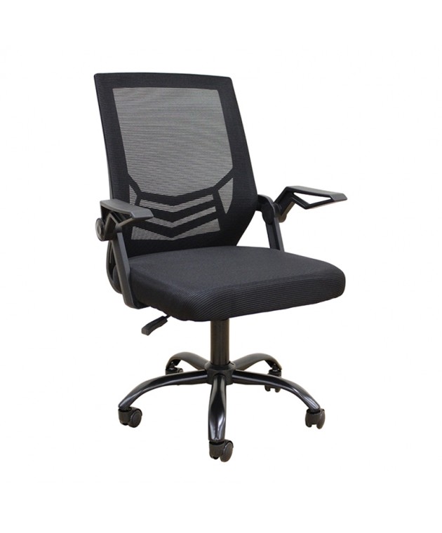 A1830 ΜΑΥΡΟ/ΜΑΥΡΟ MESH ΠΟΛ/ΝΑ ΓΡΑΦΕΙΟΥ 62X54X44-91/53-100εκ. Καρέκλες Γραφείου
