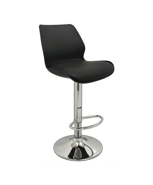 BAR49 BLACK PU/PVC(Σ2)ΣKAMΠO ΜΕ ΑΜΟΡΤΙΣΕΡ 39X45X102εκ. Σκαμπό