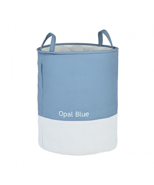 ESTIA ΚΑΛΑΘΙ ΑΠΛΥΤΩΝ TONE LAB ΜΕ ΧΕΡΟΥΛΙΑ 35x35x50cm OPAL BLUE Καλάθια Απλύτων