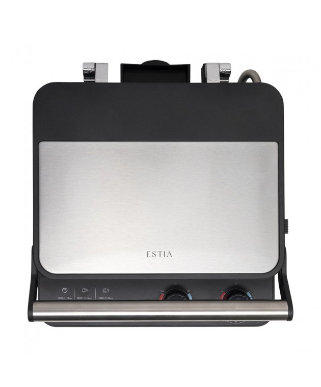 ESTIA ΣΑΝΤΟΥΙΤΣΙΕΡΑ ΓΚΡΙΛΙΕΡΑ INOXSENSE 4 ΘΕΣΕΩΝ 2000W ΜΕ ΑΠΟΣΠΩΜΕΝΕΣ ΑΝΤΙΚΟΛΛΗΤΙΚΕΣ ΠΛΑΚΕΣ Τοστιέρες