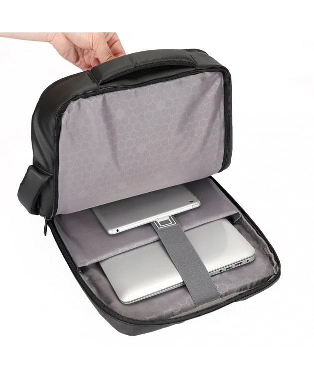Σακίδιο με Θήκη Laptop 15.6" AMBER Μαύρο AM2051 Τσάντα-Θήκη Laptop