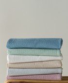 CECILIA 10 ΚΟΥΒΕΡΤΑ ΜΟΝΗ ΒΑΜΒΑΚΕΡΗ WAFFLE 160X240 Κουβέρτες Πικέ Μονές