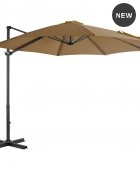 ΕΠΑΓΓΕΛΜΑΤΙΚΗ ΟΜΠΡΕΛΑ LUXURY ΑΛΟΥΜΙΝΙΟΥ ΠΛΑΪΝΟΥ ΙΣΤΟΥ ΚΑΙ ΔΙΑΜΕΤΡΟ 3.50X3.50ΜΠΕΖ ΣΚΟΥΡΟ UM-23 Ομπρέλες