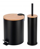 ESTIA ΣΕΤ ΠΙΓΚΑΛ & ΧΑΡΤΟΔΟΧΕΙΟ BAMBOO ESSENTIALS ΜΑΥΡΟ
