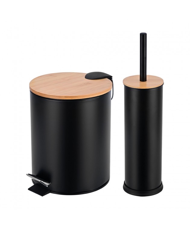 ESTIA ΣΕΤ ΠΙΓΚΑΛ & ΧΑΡΤΟΔΟΧΕΙΟ BAMBOO ESSENTIALS ΜΑΥΡΟ