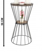 TBBT-16 ΒΚ ΤΡΑΠΕΖΑΚΙ ΒΟΗΘΗΤΙΚΟ ΜΕΤΑΛΛΙΚΟ ΜΑΥΡΟ ΜΕ ΚΑΠΑΚΙ ΞΥΛΙΝΟ ΚΑΡΥΔΙΑ