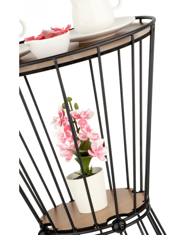 TBBT-16 ΒΚ ΤΡΑΠΕΖΑΚΙ ΒΟΗΘΗΤΙΚΟ ΜΕΤΑΛΛΙΚΟ ΜΑΥΡΟ ΜΕ ΚΑΠΑΚΙ ΞΥΛΙΝΟ ΚΑΡΥΔΙΑ