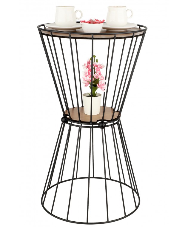 TBBT-16 ΒΚ ΤΡΑΠΕΖΑΚΙ ΒΟΗΘΗΤΙΚΟ ΜΕΤΑΛΛΙΚΟ ΜΑΥΡΟ ΜΕ ΚΑΠΑΚΙ ΞΥΛΙΝΟ ΚΑΡΥΔΙΑ