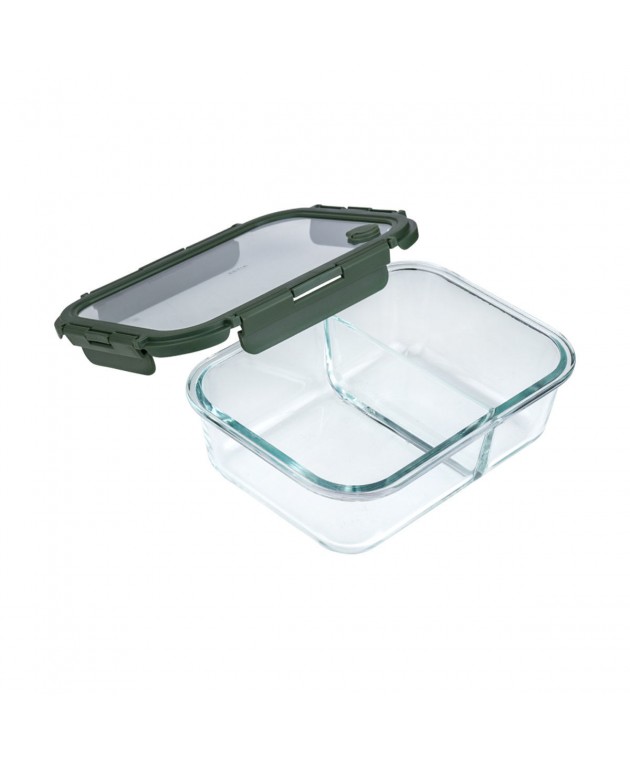 ESTIA ΦΑΓΗΤΟΔΟΧΕΙΟ CLICK&SEAL 2 ΘΕΣΕΩΝ ΜΕ ΑΕΡΑΓΩΓΟ 1460ml OLIVE Φαγητοδοχεία
