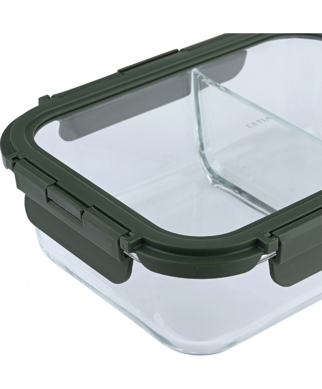 ESTIA ΦΑΓΗΤΟΔΟΧΕΙΟ CLICK&SEAL 2 ΘΕΣΕΩΝ ΜΕ ΑΕΡΑΓΩΓΟ 1460ml OLIVE Φαγητοδοχεία