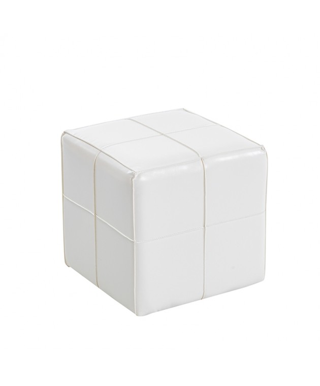 ENZO WHITE PU ΣΚΑΜΠΟ 31X31X31εκ. ΣΚΑΜΠΟ