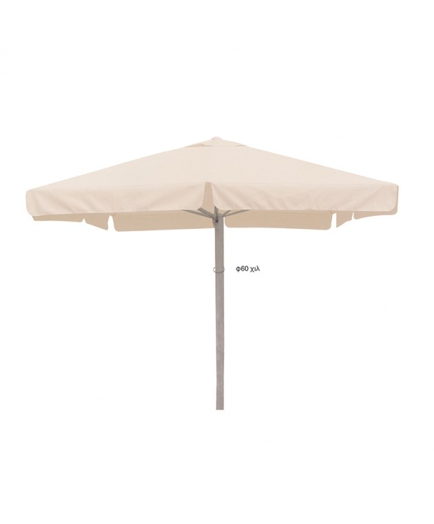 ΟΜΠΡΕΛΑ 4X4X3,88m ΤΗΛΕΣΚΟΠΙΚΗ OFF WHITE ALUM. 8ΑΚΤ.17X27X1.2mm ΙΣΤΟΣ 1Φ.60Χ1.6mm Ομπρέλες