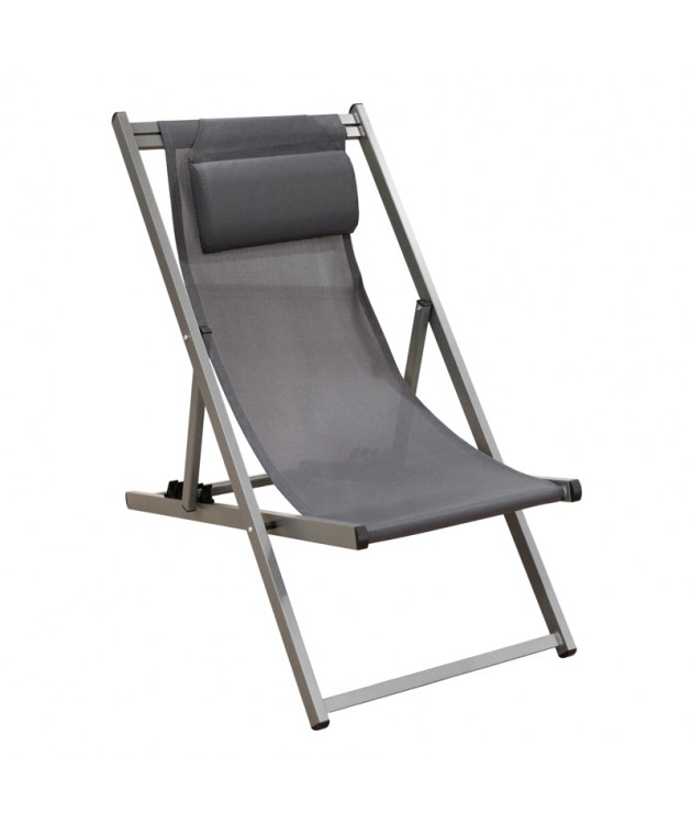 DEVIN ΣΕΖΛΟΝΓΚ GREY ΑΛΟΥΜΙΝΙΟΥ 58X95-102X78-95εκ.