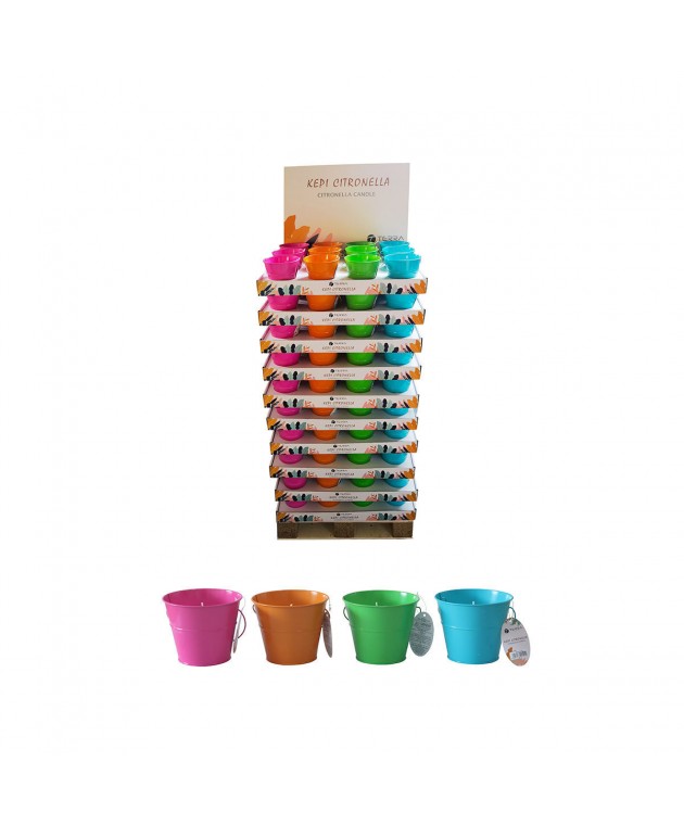 ESTIA ΚΕΡΙ ΣΙΤΡΟΝΕΛΑΣ ΣΕ ΜΕΤΑΛΛΙΚΟ ΔΟΧΕΙΟ 180gr ASSORTED Κεριά