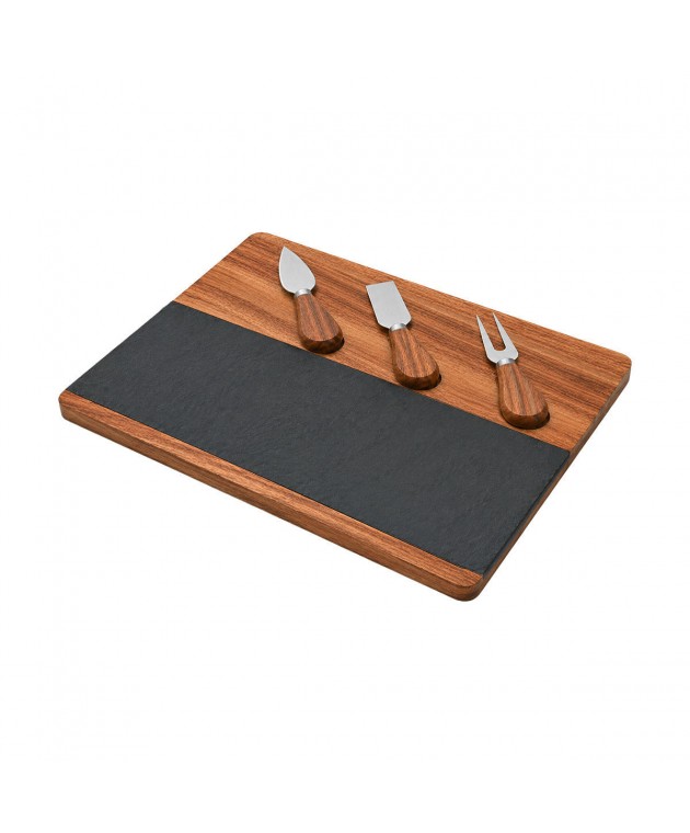 ESTIA ΣΕΤ ΠΛΑΤΩ ΣΕΡΒΙΡΙΣΜΑΤΟΣ ALLURE 33x19x1.5cm ΜΕ 3 ΜΑΧΑΙΡΙΑ Πλατώ